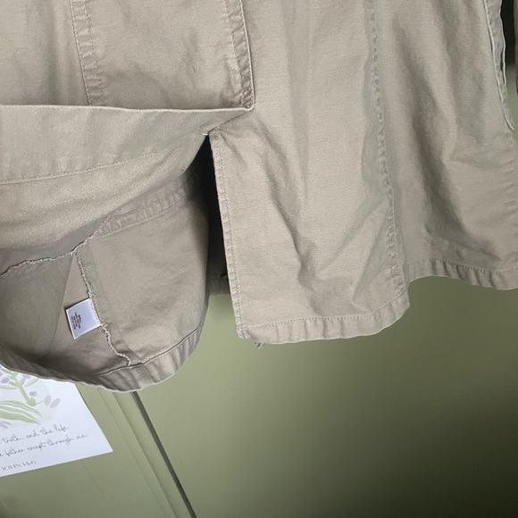 Y2K Converse Tan Hooded Trench Coat Sz Med - Picture 7 of 10